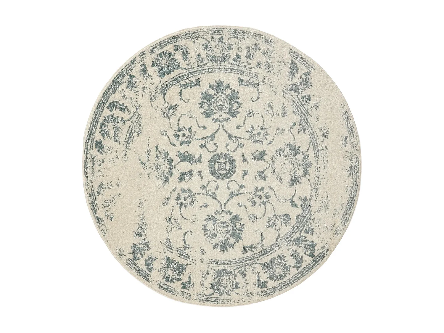 Tapis Suki Crème/Menthe ø 120 cm rond