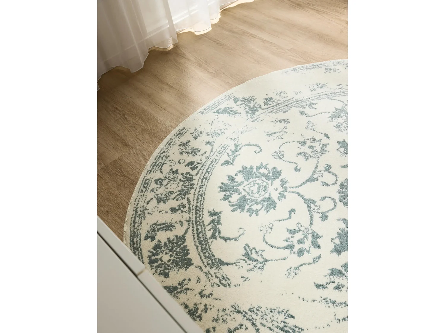 Tapis Suki Crème/Menthe ø 120 cm rond