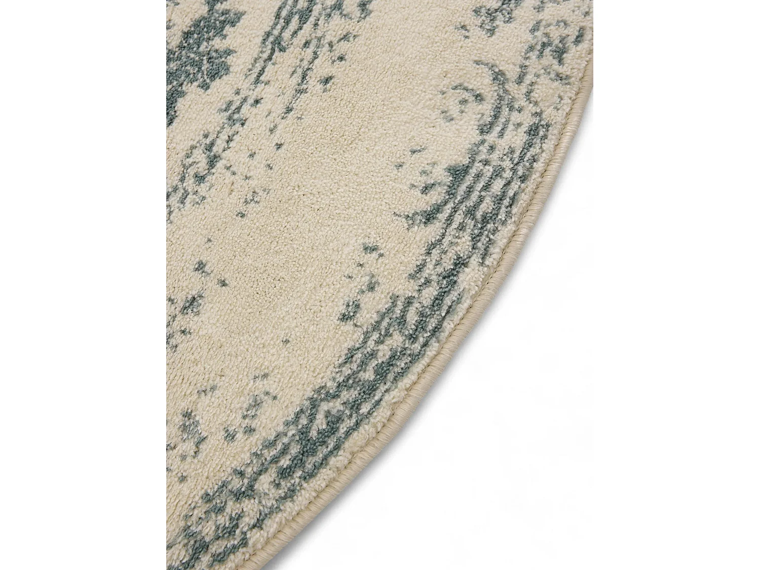Tapis Suki Crème/Menthe ø 120 cm rond