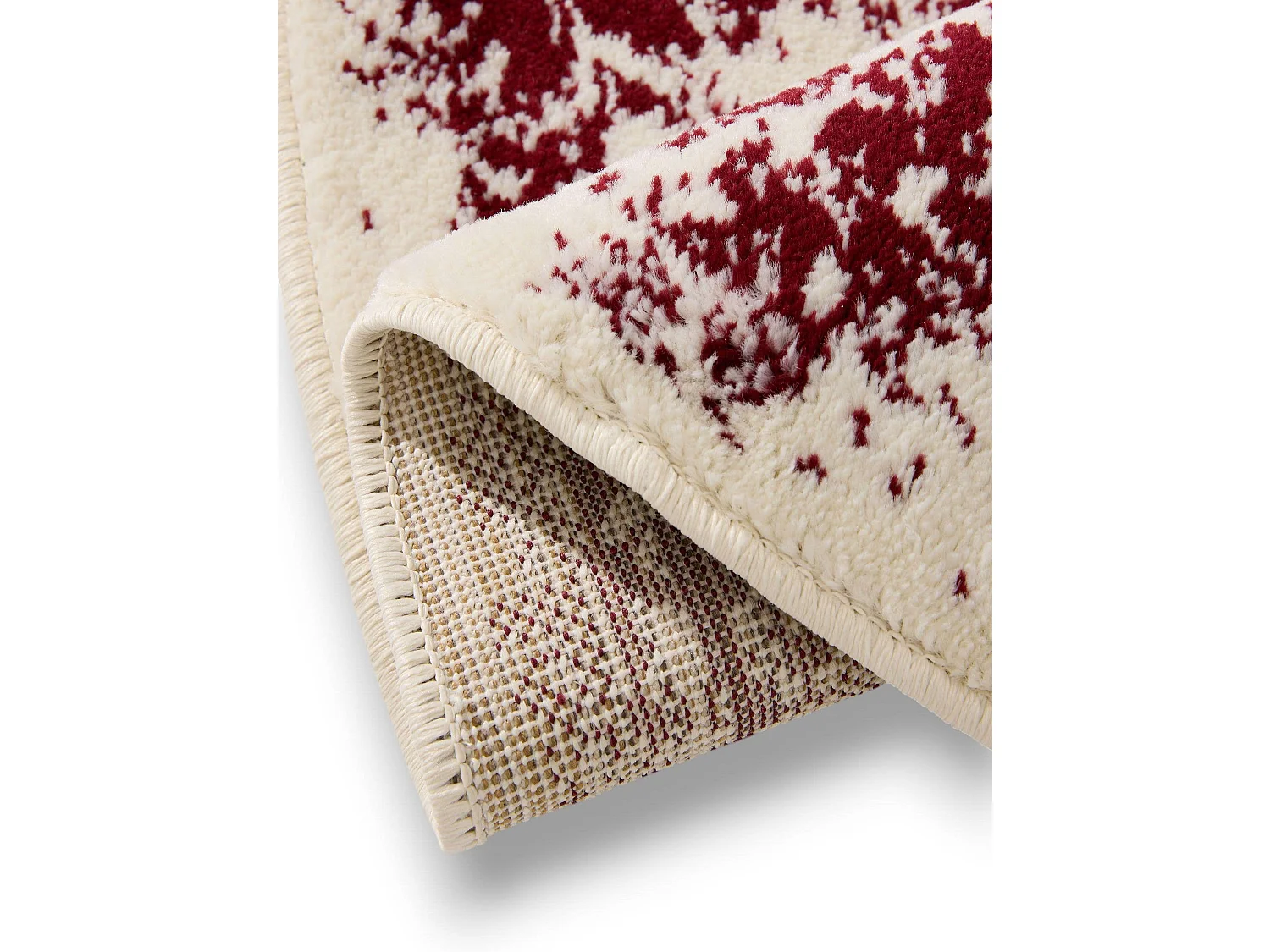 Tapis Suki Crème/Rouge ø 160 cm rond