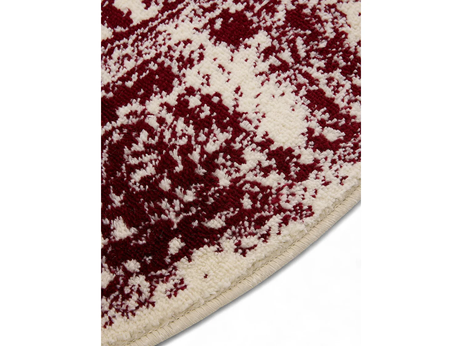 Tapis Suki Crème/Rouge ø 160 cm rond