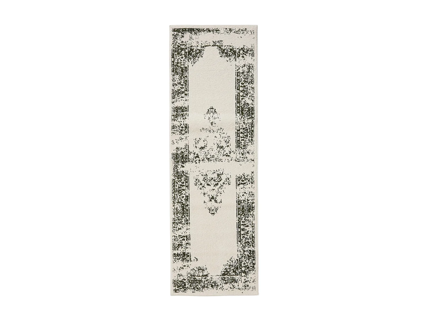 Tapis de couloir Sia Crème/Vert 80x240 cm