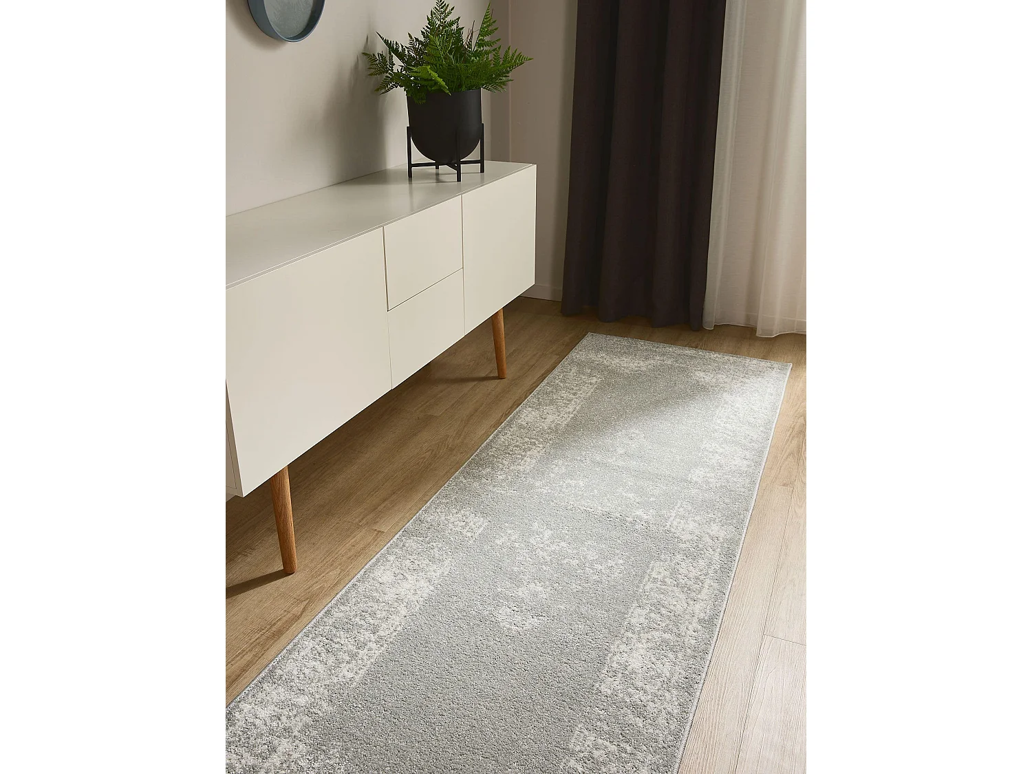 Tapis de couloir Sia Taupe 80x240 cm