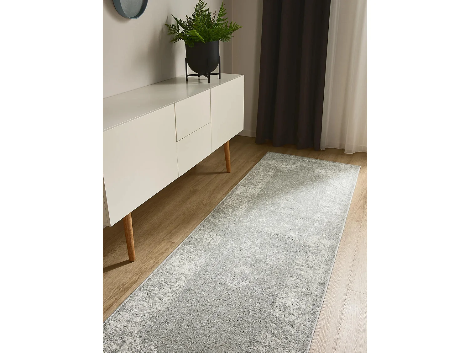 Tapis de couloir Sia Taupe 80x240 cm