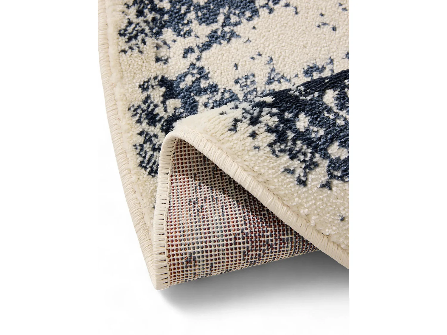 Tapis Suki Crème/Bleu ø 120 cm rond