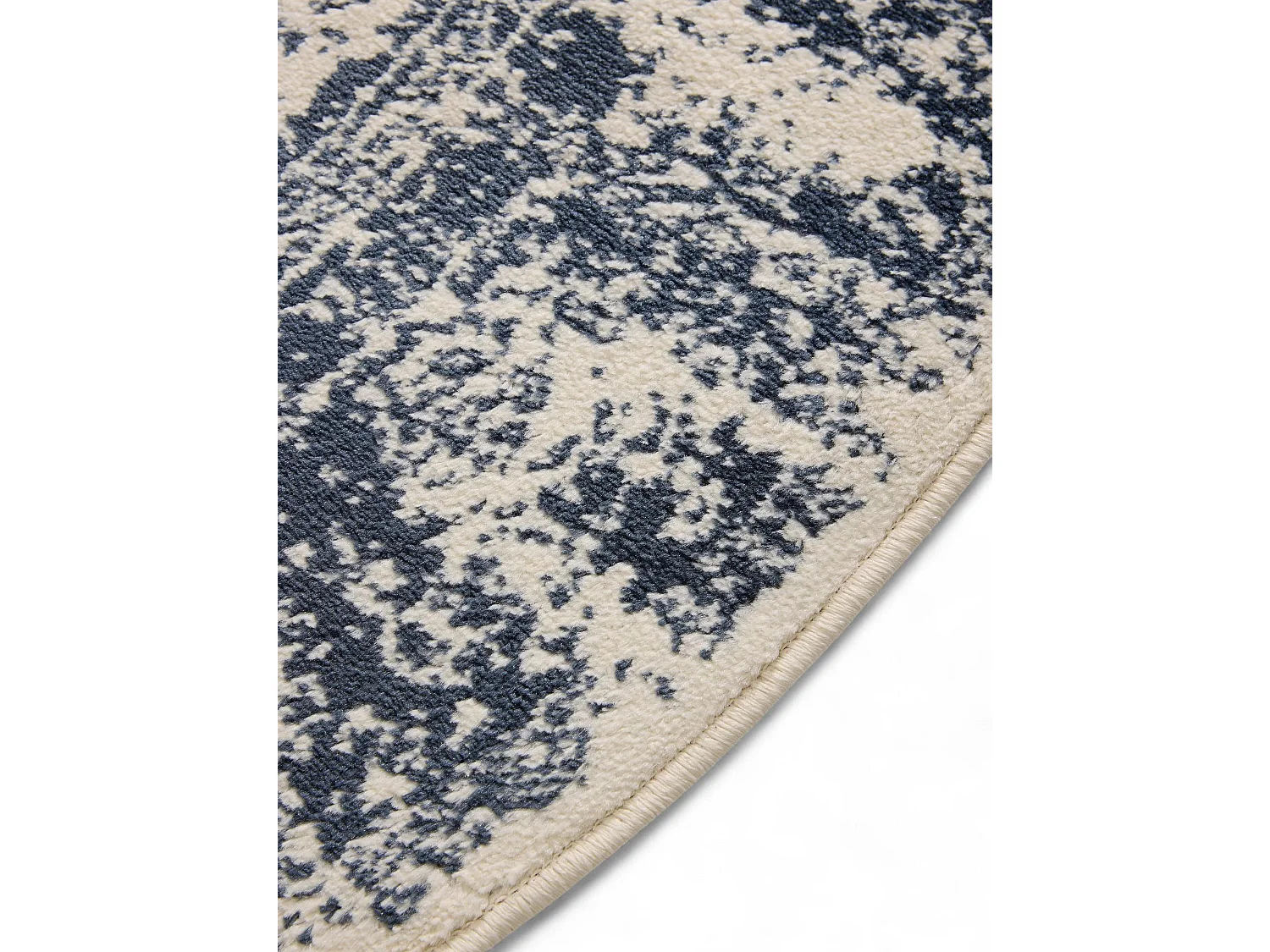 Tapis Suki Crème/Bleu ø 120 cm rond
