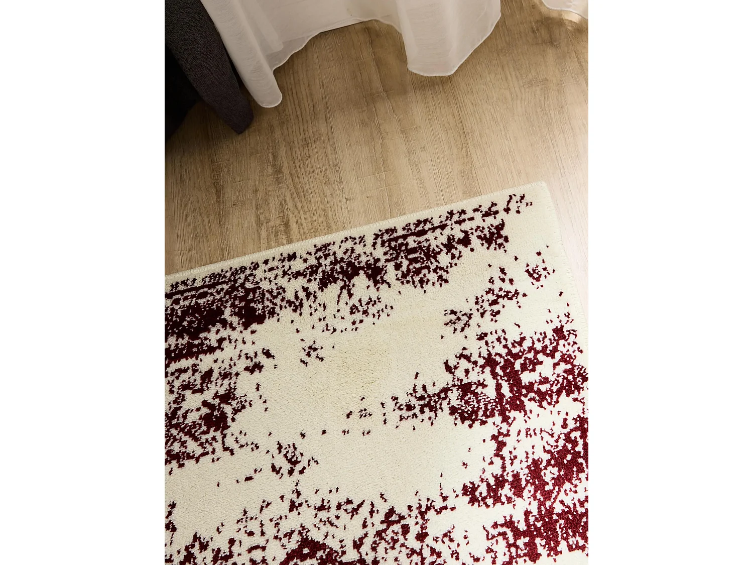 Tapis Suki Crème/Rouge 80x240 cm