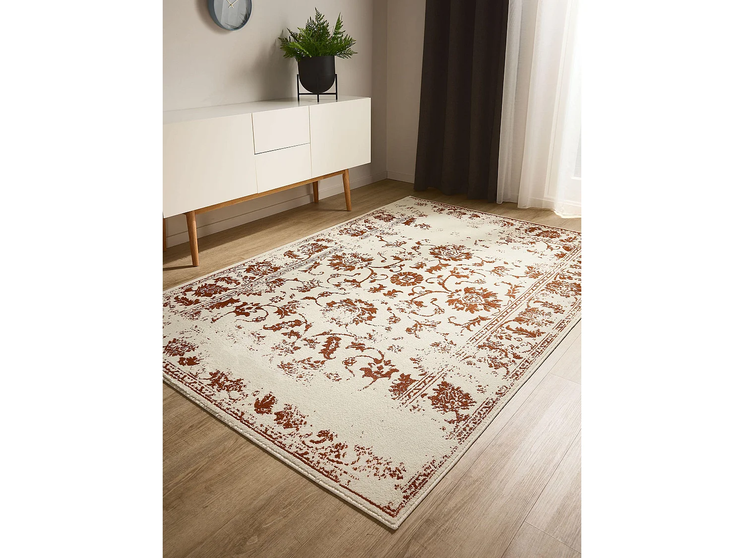 Tapis Suki Crème/Orange 240x340 cm