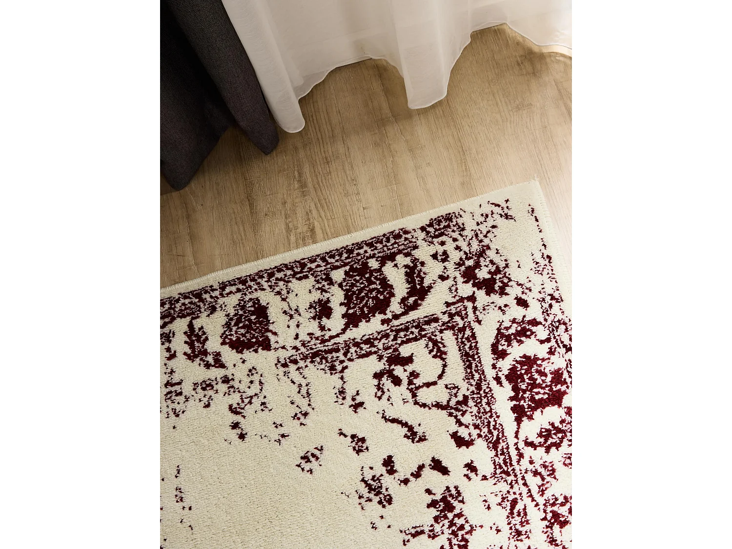 Tapis Suki Crème/Rouge 80x240 cm