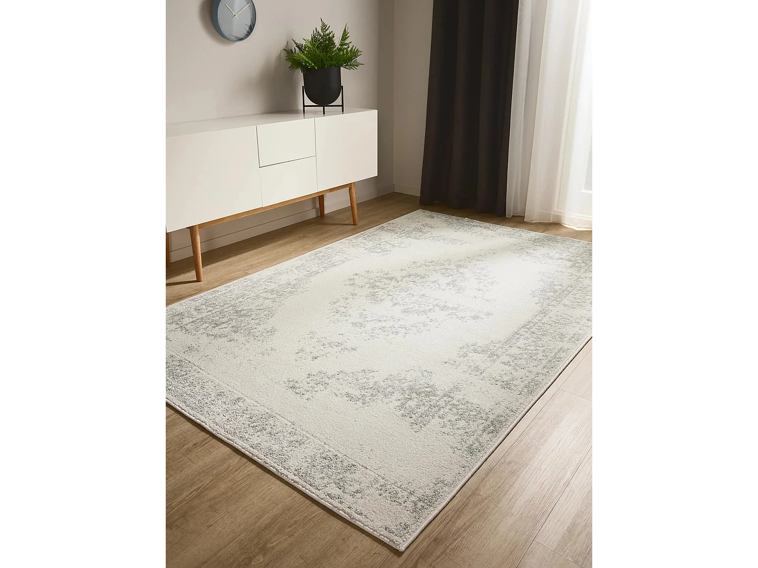 Tapis Sia Crème/Taupe 80x150 cm