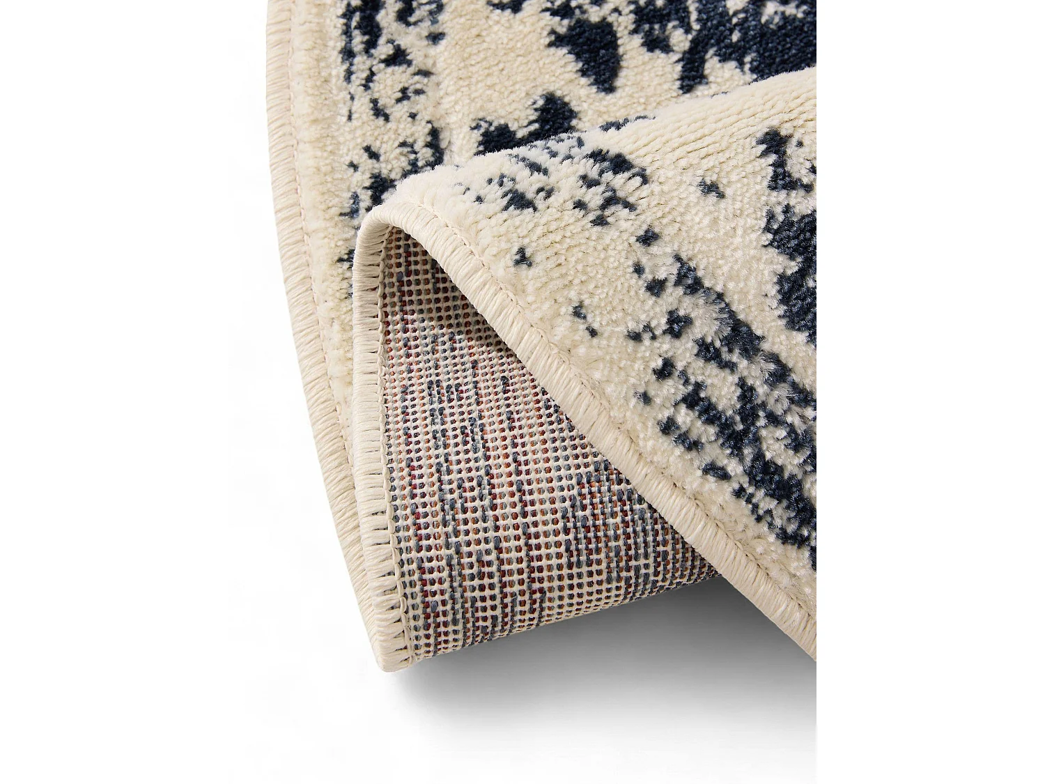 Tapis Suki Crème/Bleu ø 160 cm rond