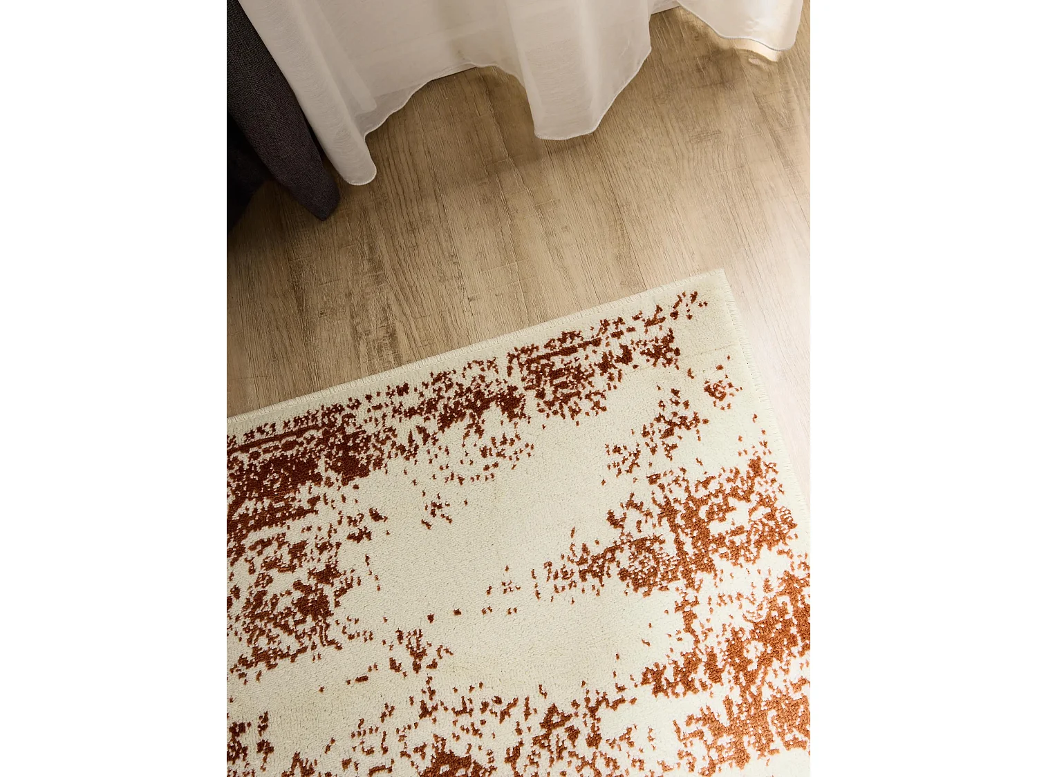 Tapis Suki Crème/Orange 80x240 cm
