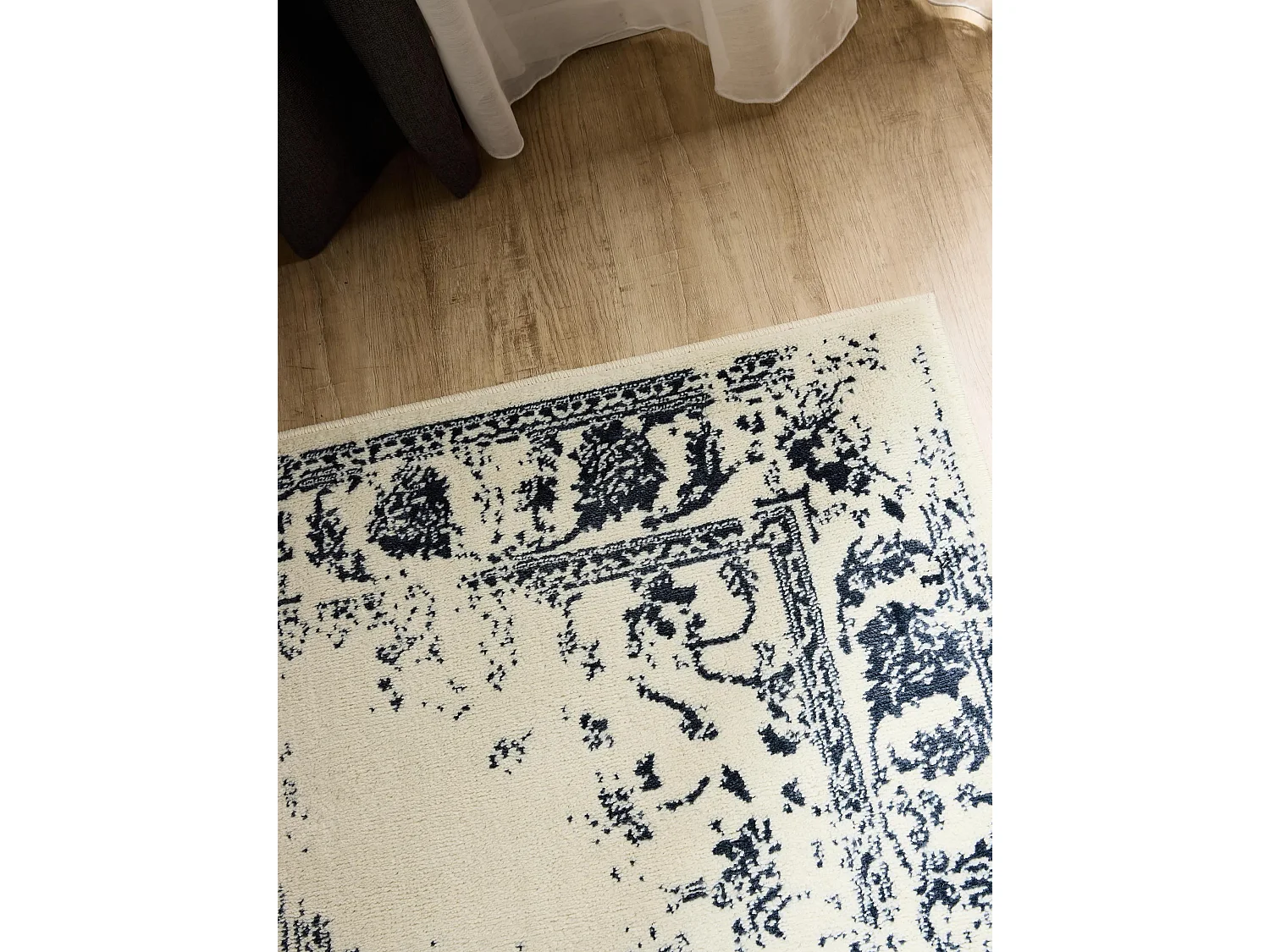 Tapis Suki Crème/Bleu 80x240 cm