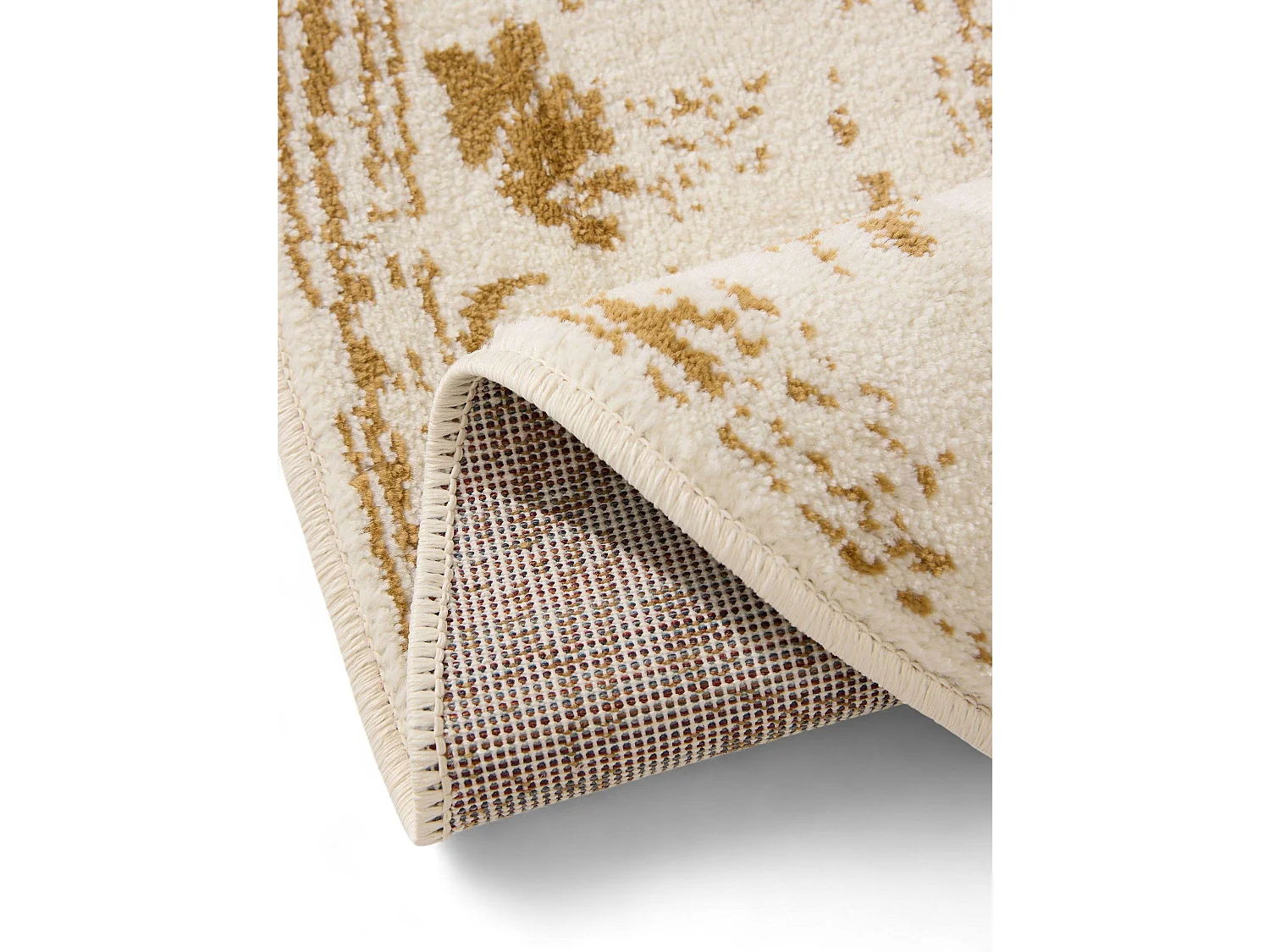 Tapis Suki Crème/Jaune ø 120 cm rond