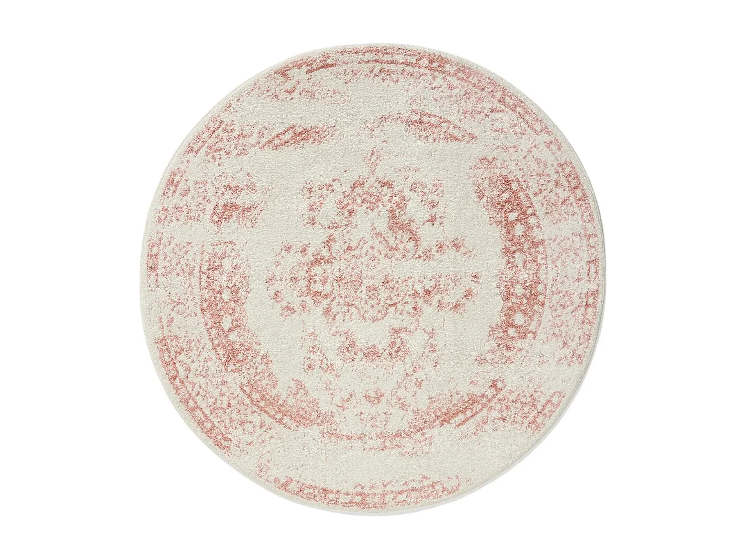 Tapis Sia Crème/Rose ø 120 cm rond