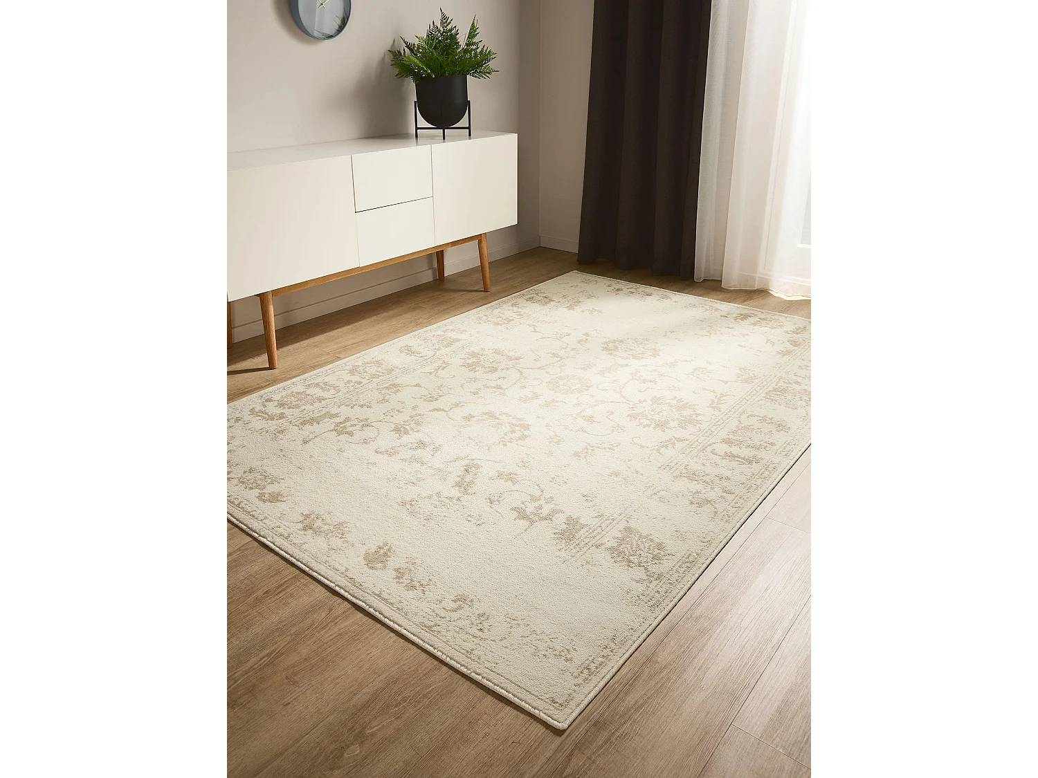 Tapis Suki Crème/Beige 140x200 cm