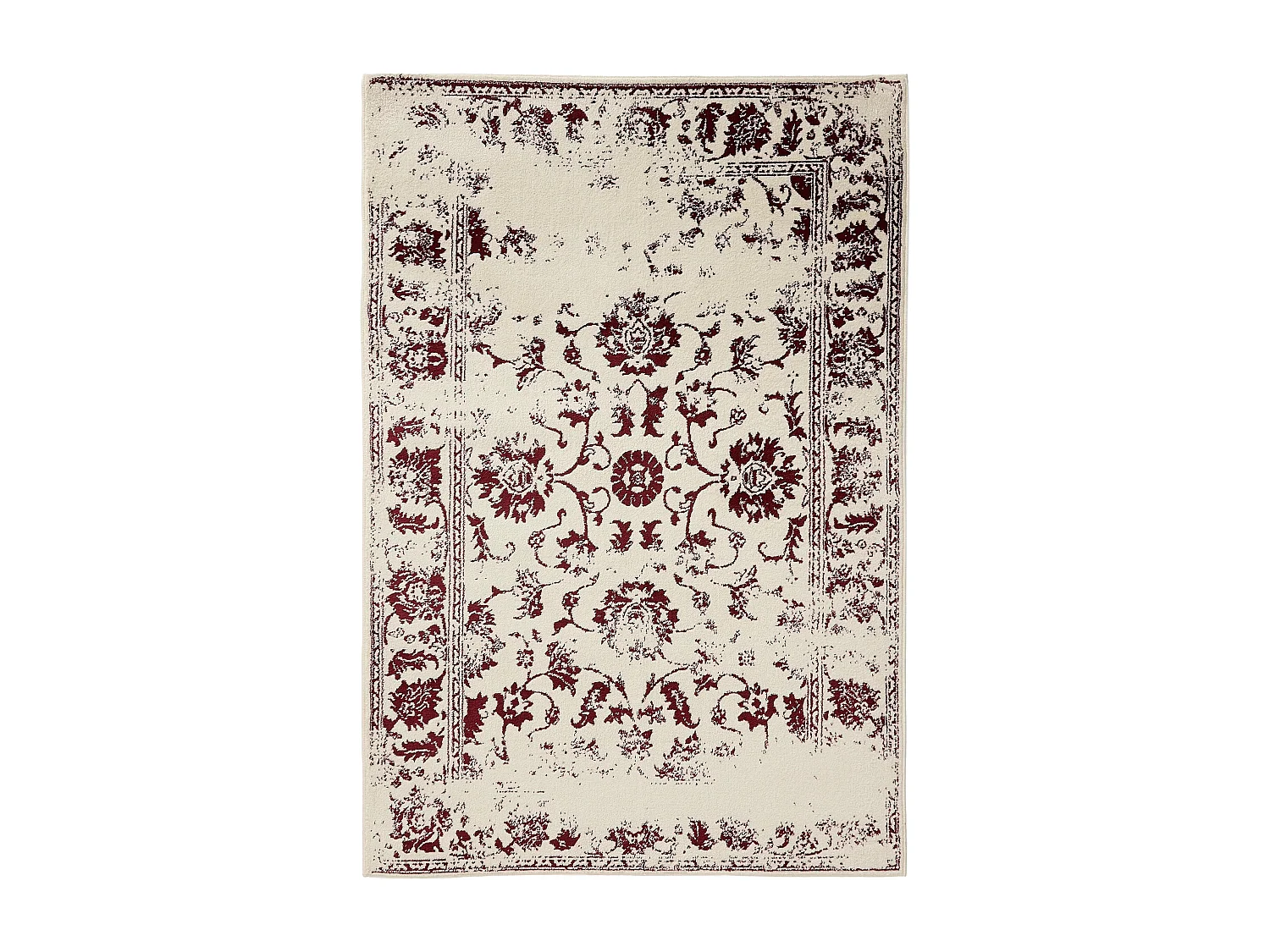 Tapis Suki Crème/Rouge 80x150 cm
