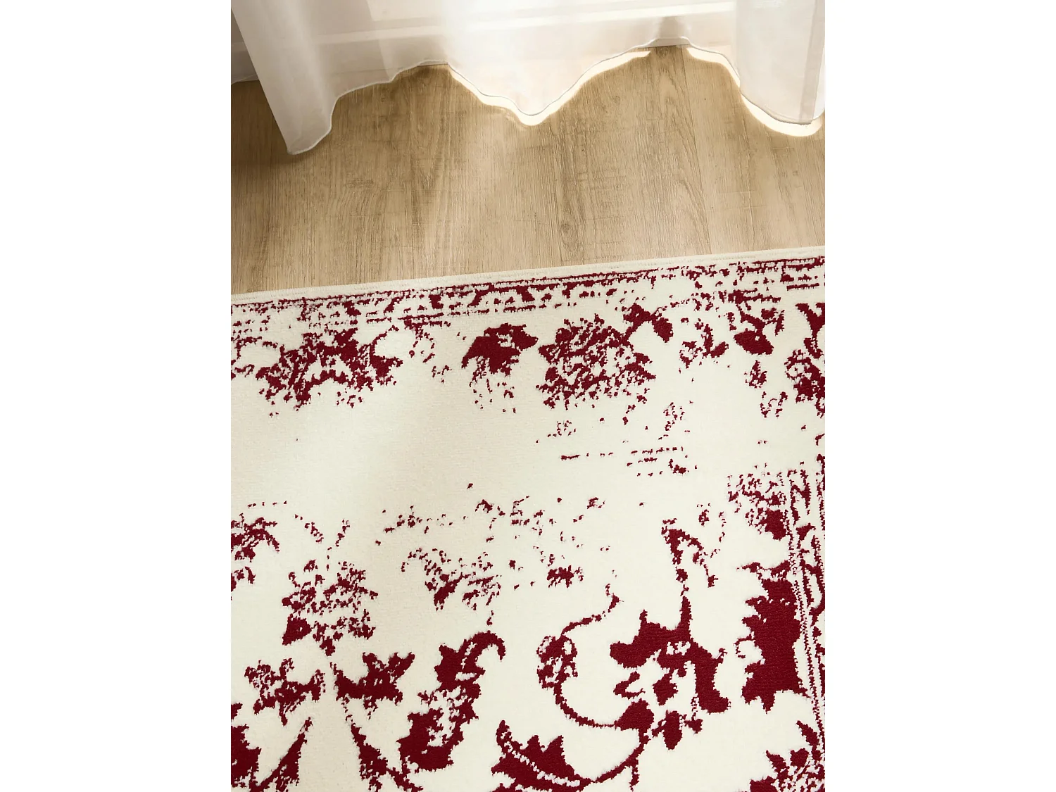 Tapis Suki Crème/Rouge 80x150 cm