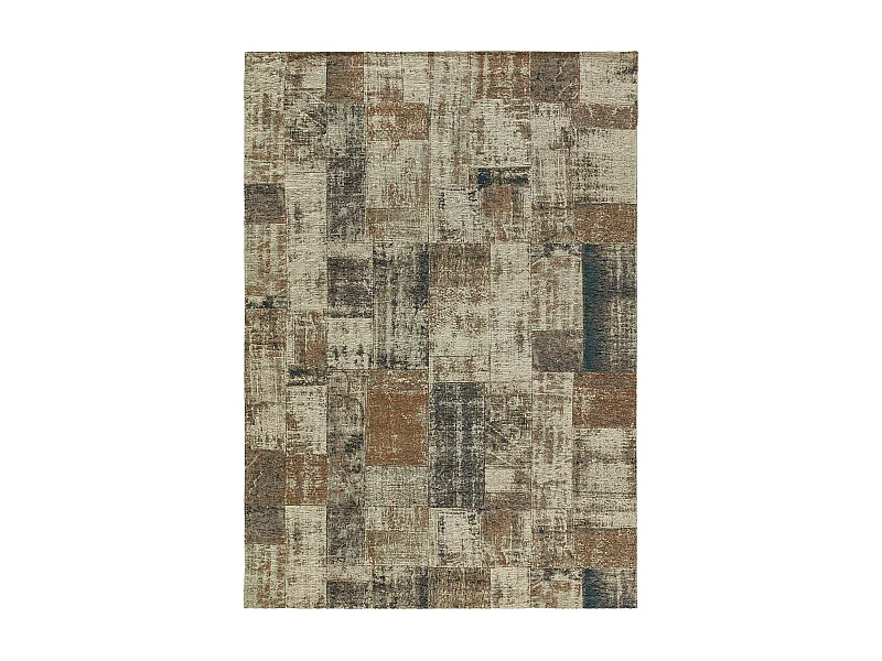 Tapis tissé à plat Frencie Beige/Bleu 120x180 cm