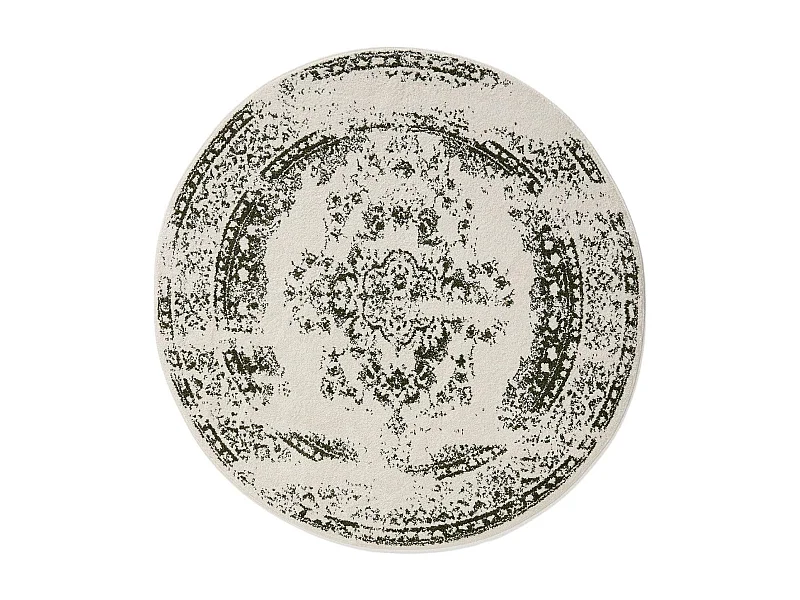 Tapis Sia Crème/Vert ø 160 cm rond