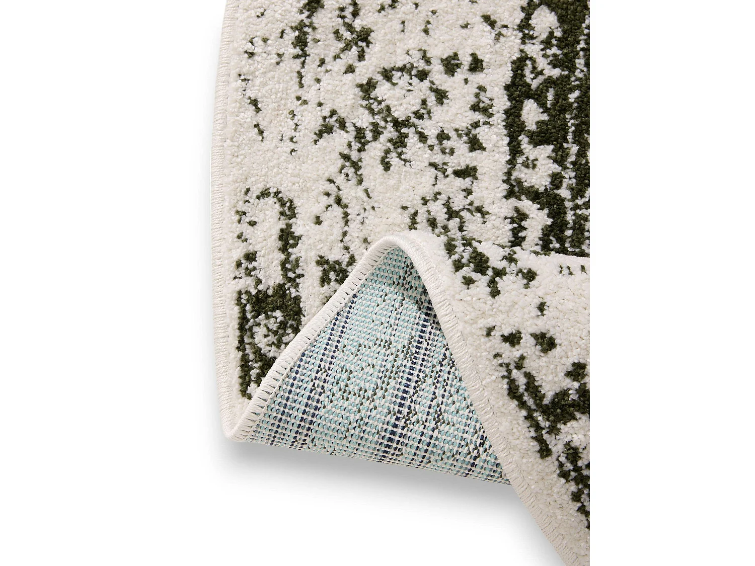 Tapis Sia Crème/Vert ø 160 cm rond