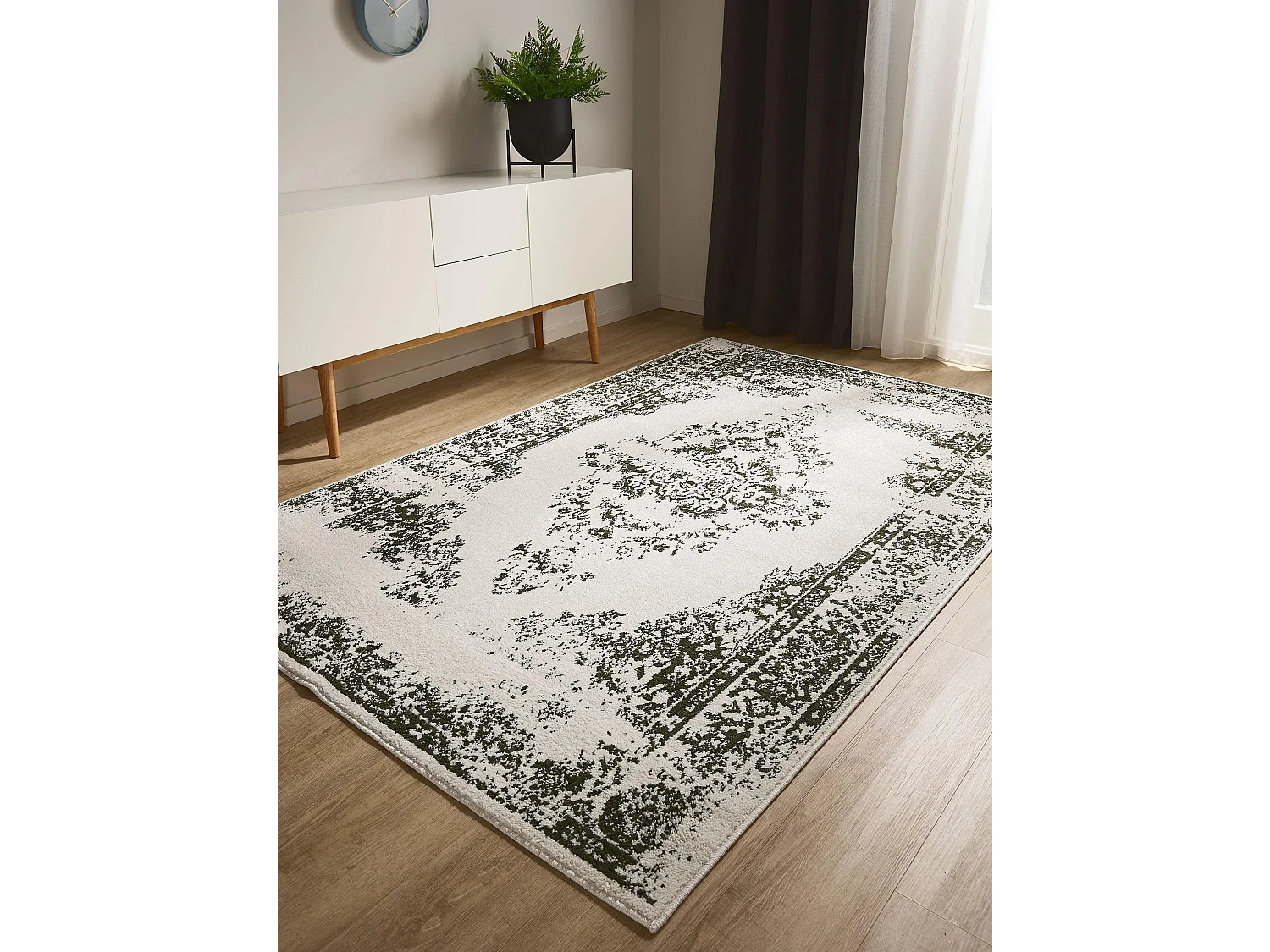 Tapis Sia Crème/Vert 160x230 cm