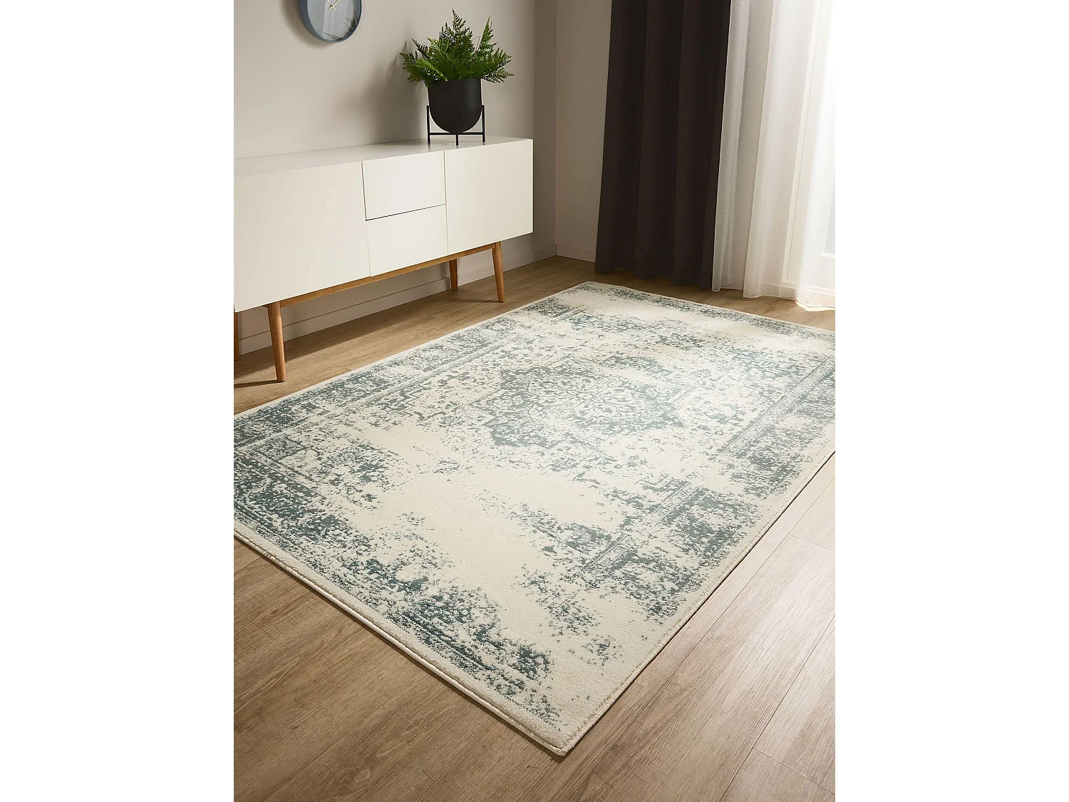 Tapis Suki Crème/Menthe 80x150 cm