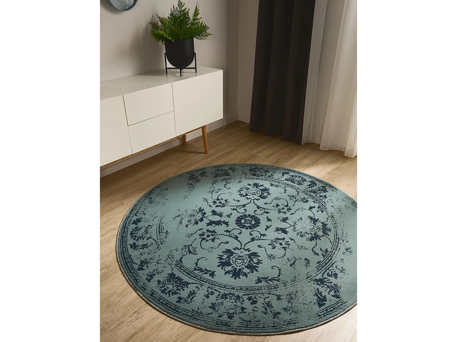 Tapis Suki Turquoise ø 160 cm rond