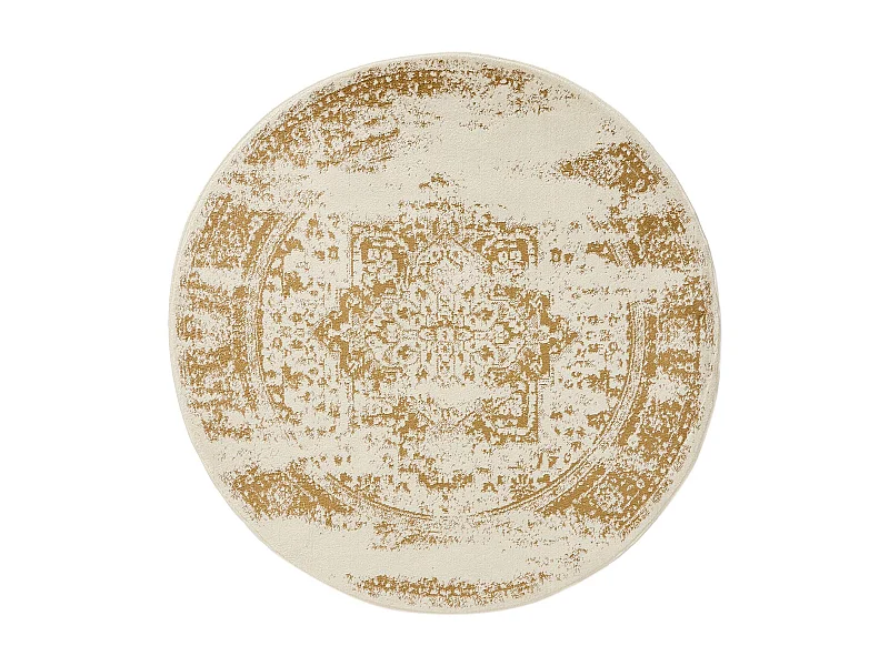 Tapis Suki Crème/Jaune ø 160 cm rond