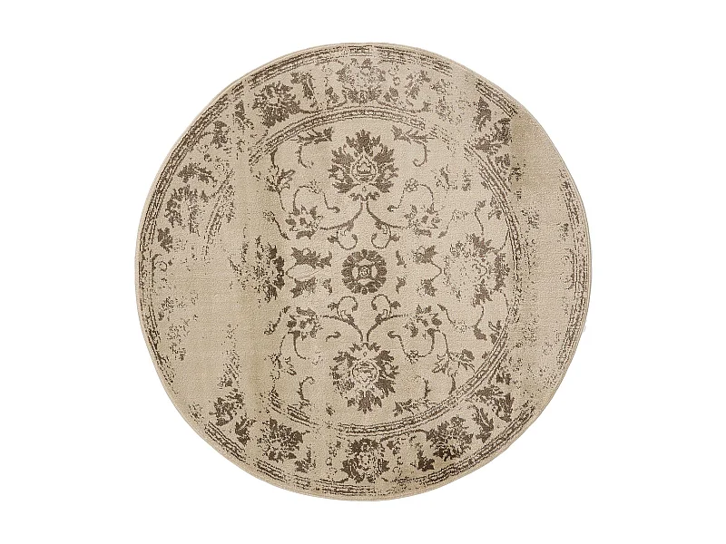 Tapis Suki Crème/Marron ø 160 cm rond