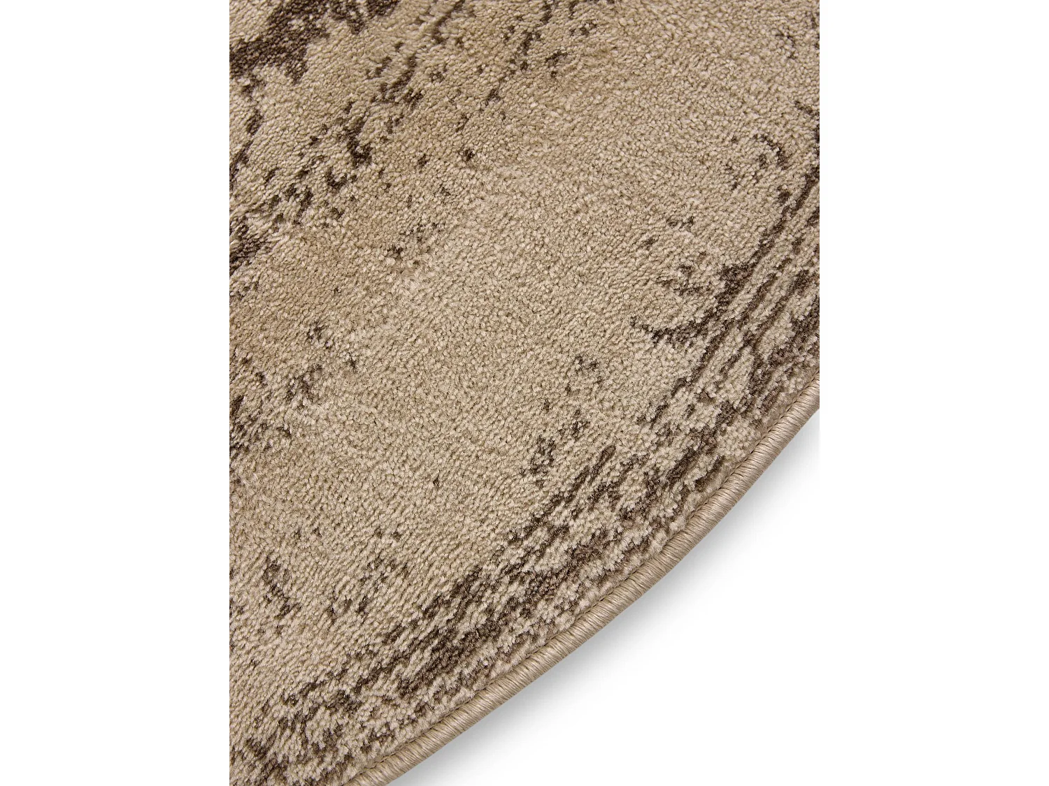 Tapis Suki Crème/Marron ø 160 cm rond