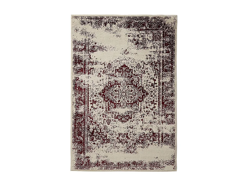 Tapis Suki Crème/Rouge 80x150 cm