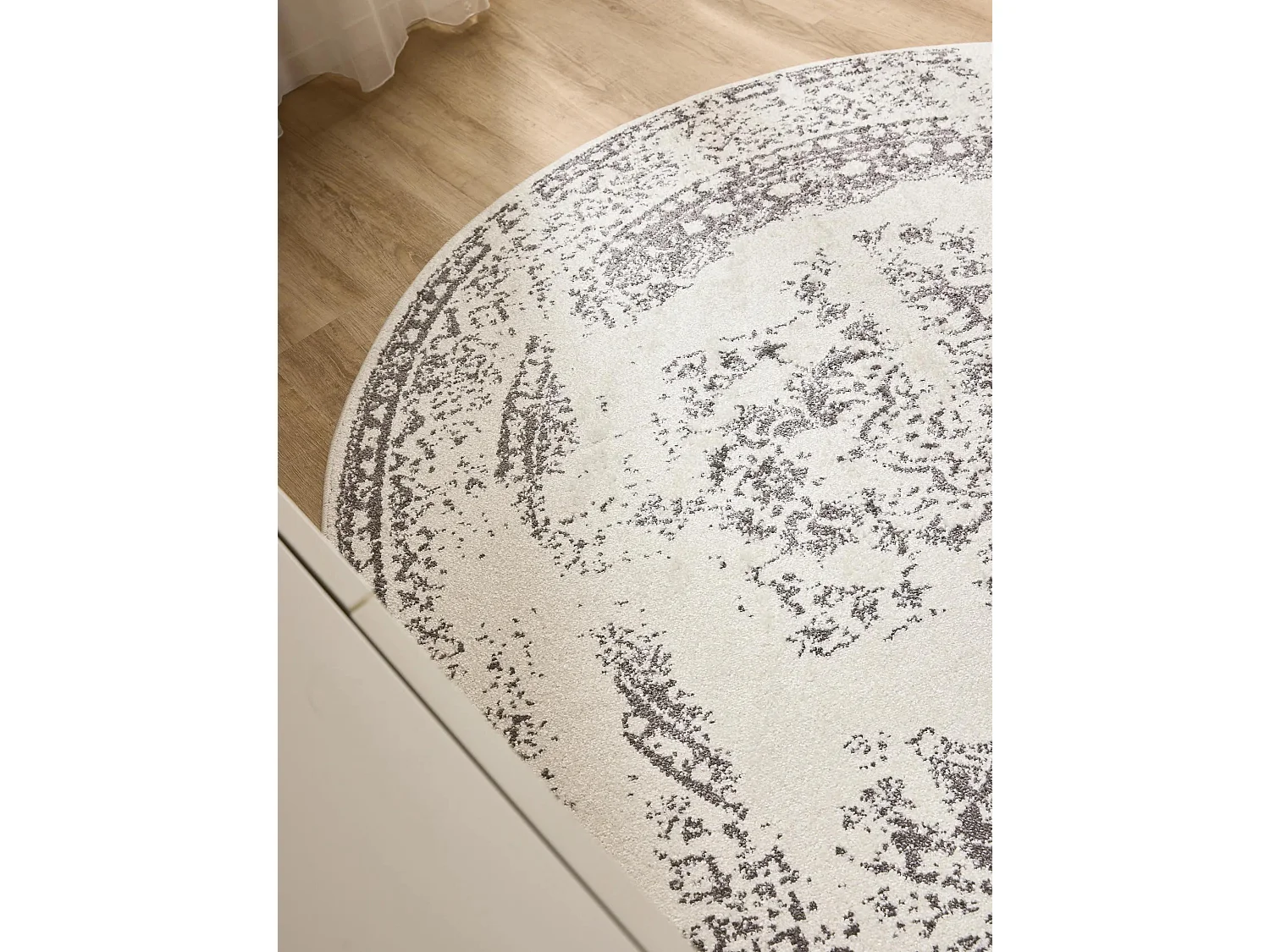 Tapis Sia Crème/Gris ø 160 cm rond