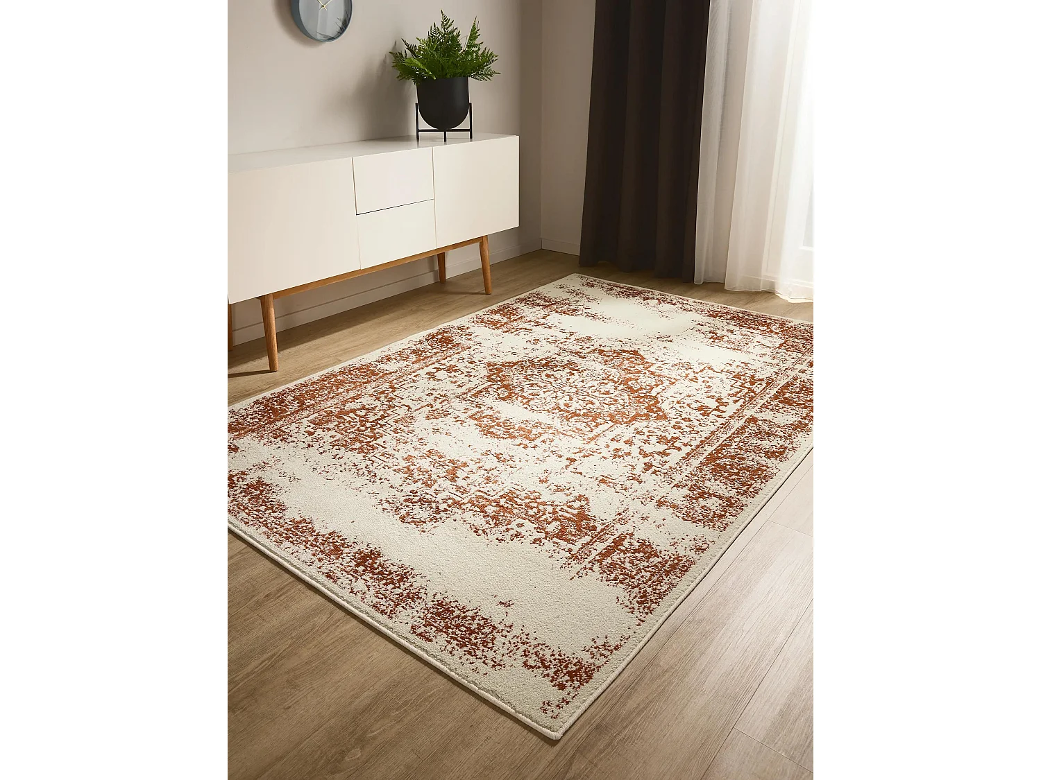 Tapis Suki Crème/Orange 240x340 cm