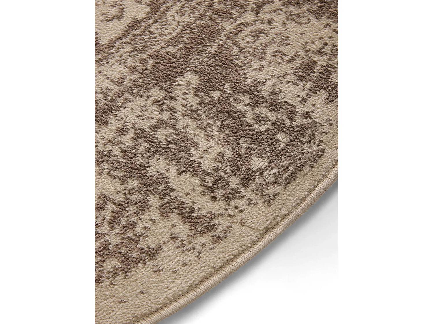 Tapis Suki Crème/Marron ø 120 cm rond