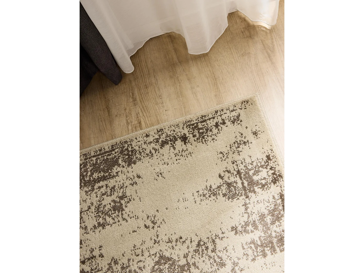 Tapis Suki Crème/Marron 80x240 cm
