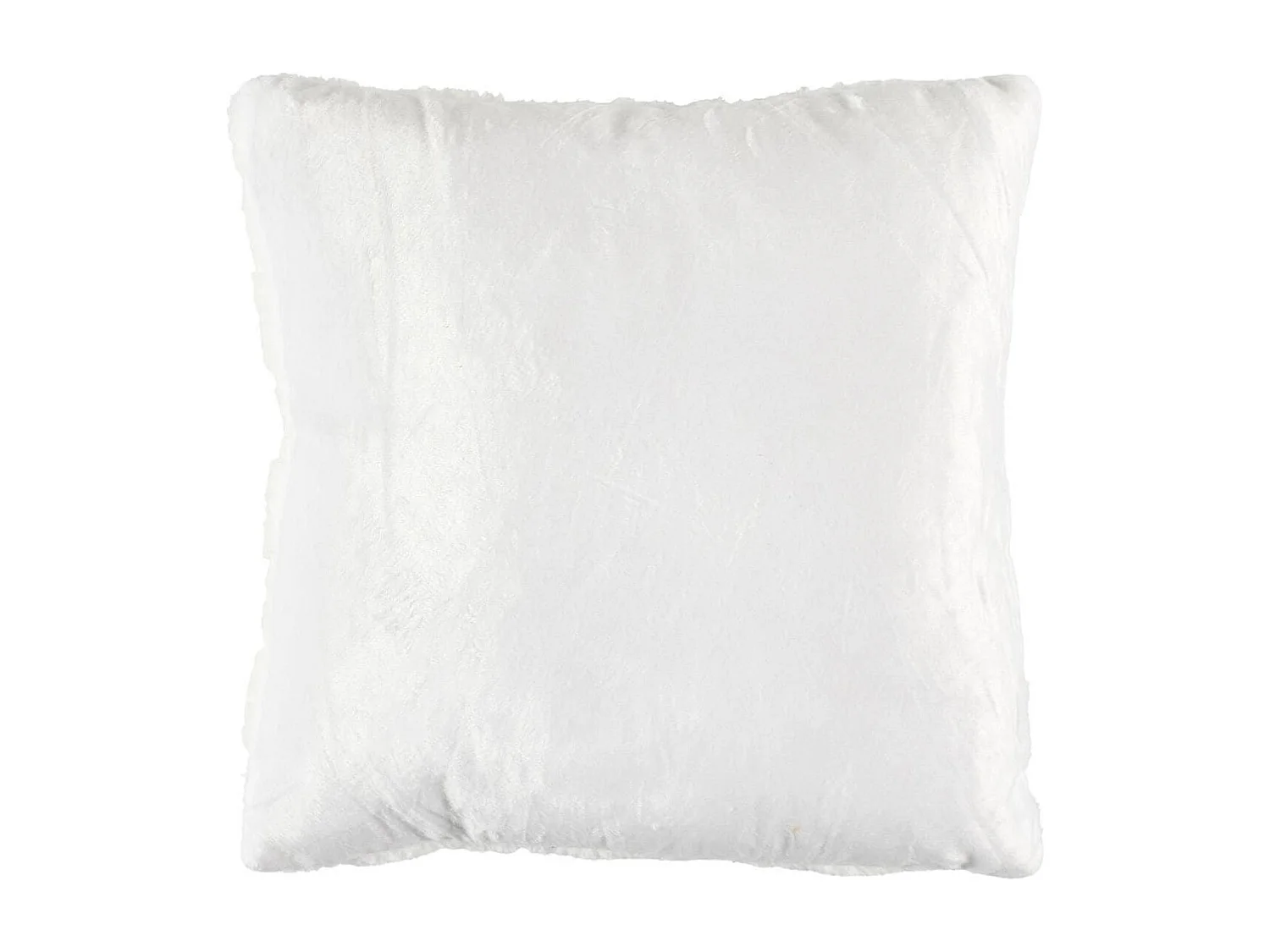 Coussin Flanelle Damier 40x40cm, Blanc et Beige, Doux et Confortable, Facile à Laver - TURIN