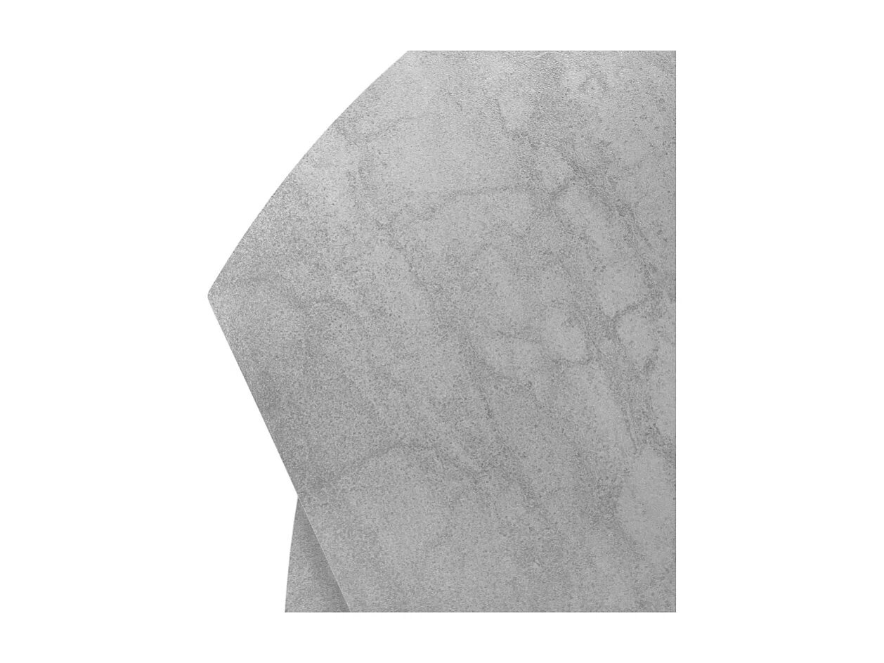 Table extensible ronde 90 à 150 cm en céramique gris pied central - PIVO