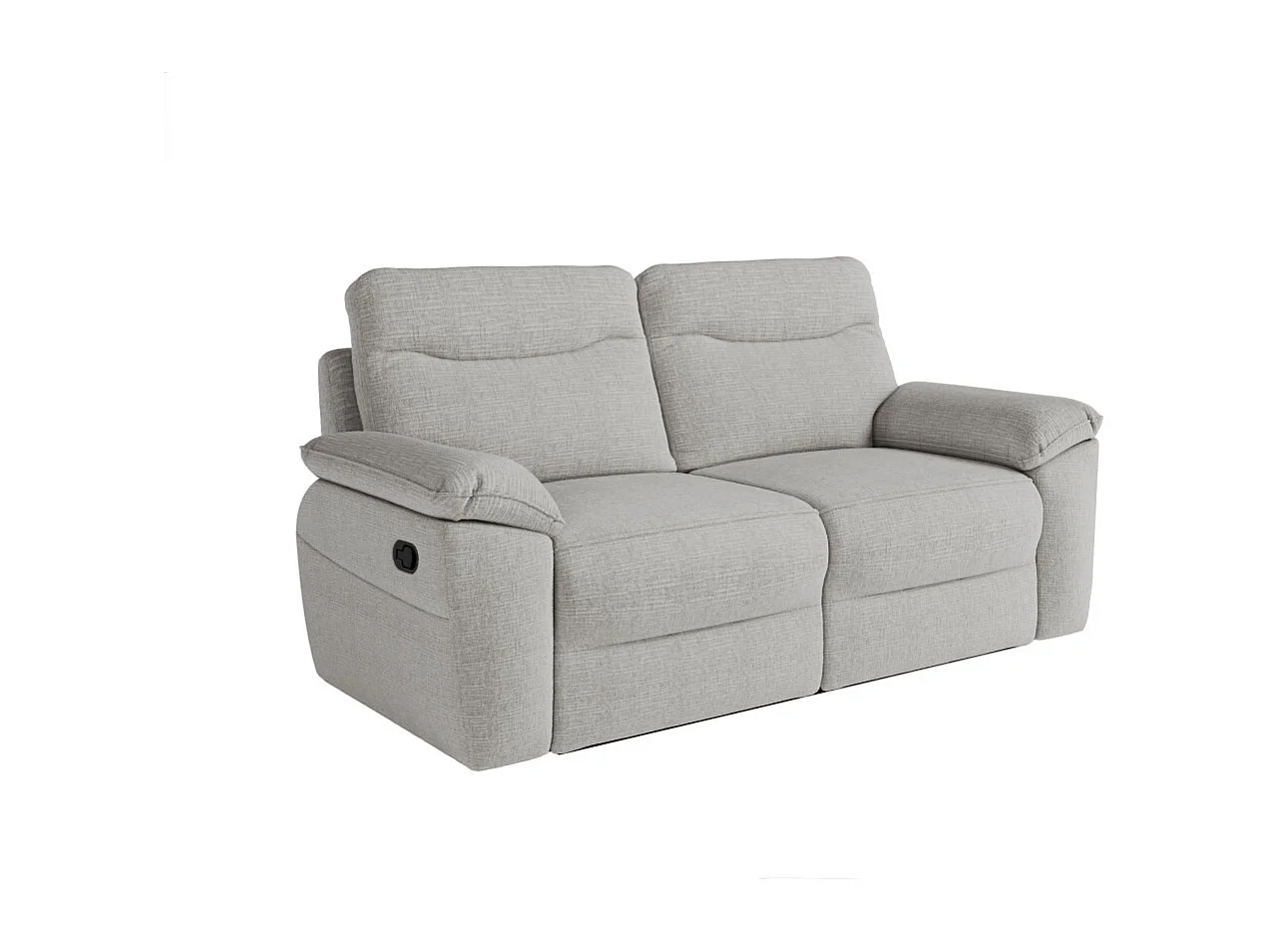 Canapés de relaxation ROSS manuels 3 et 2 places et fauteuil en tissu texturé 3D - Gris clair