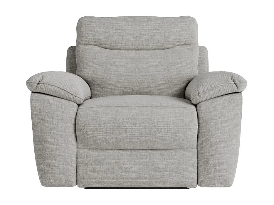 Canapés de relaxation ROSS manuels 3 et 2 places et fauteuil en tissu texturé 3D - Gris clair