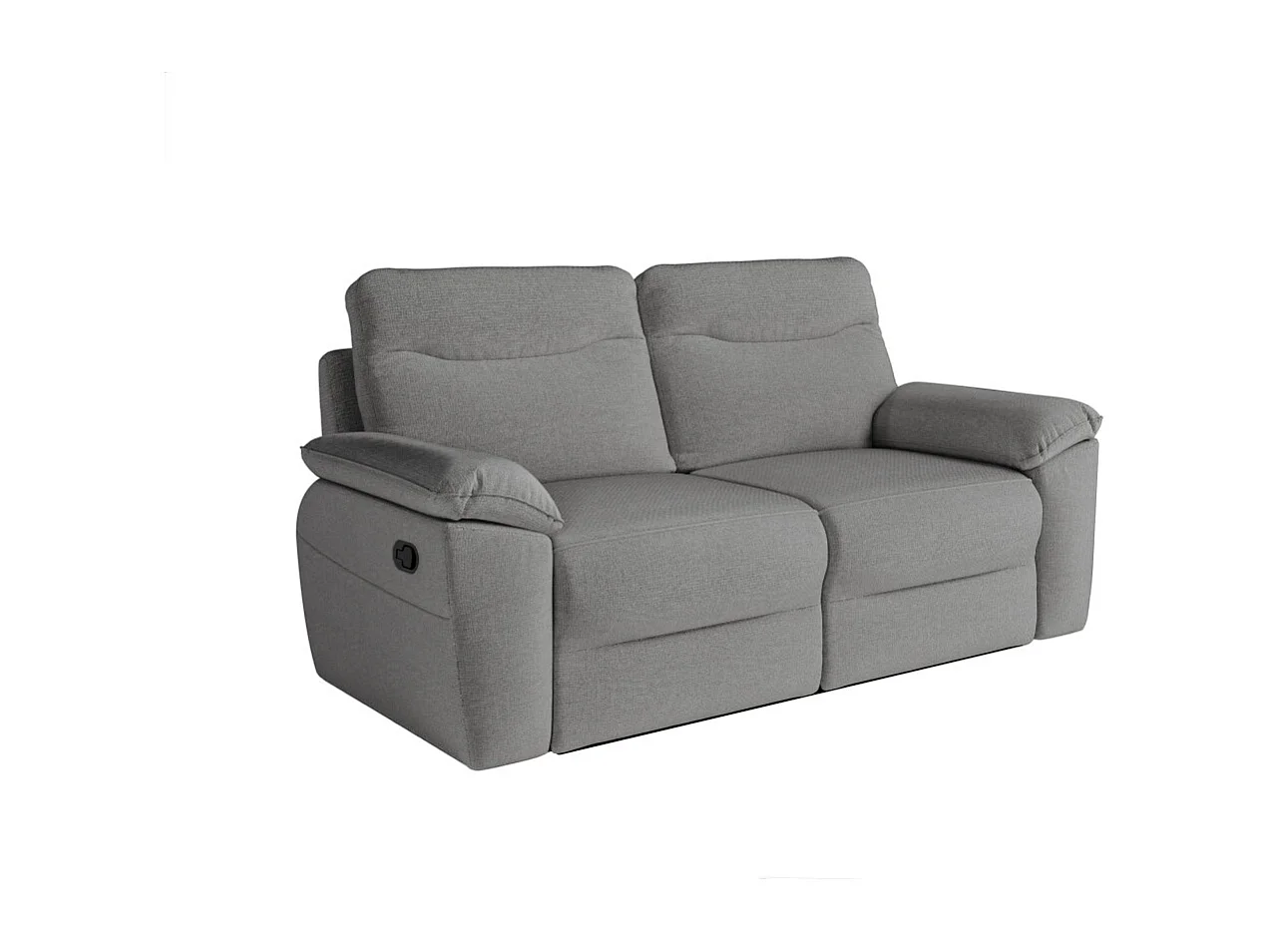 Canapés de relaxation ROSS manuels 3 et 2 places et fauteuil en tissu antitache - Gris