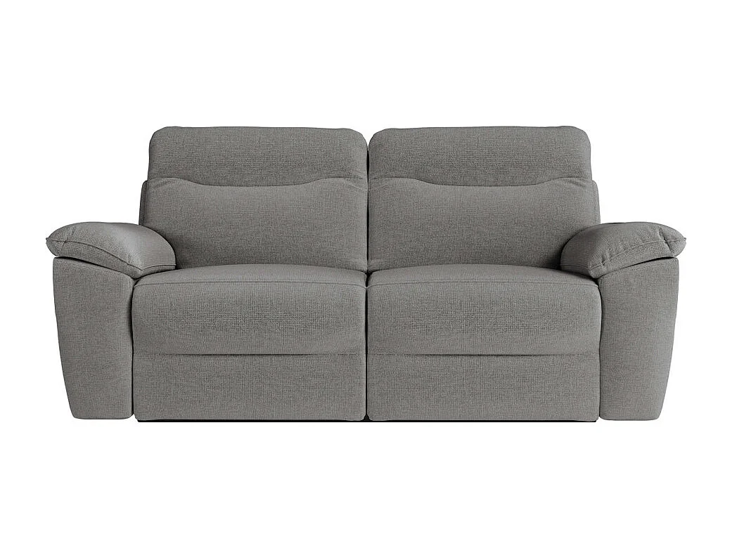 Canapés de relaxation ROSS électriques 3 et 2 places et fauteuil en tissu antitache - Gris