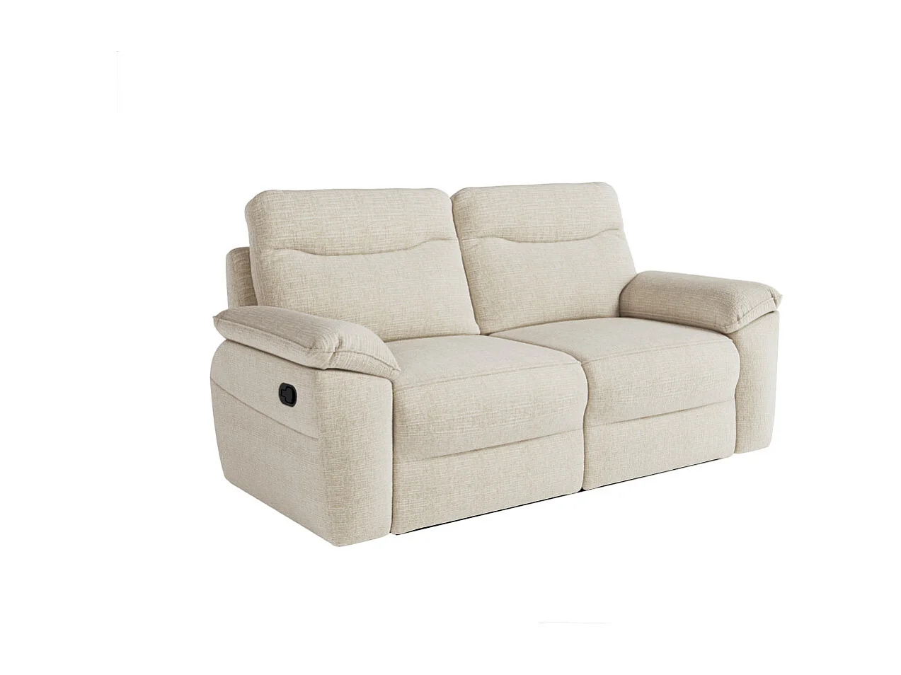 Canapés de relaxation ROSS manuels 3 et 2 places et fauteuil en tissu texturé 3D - Beige