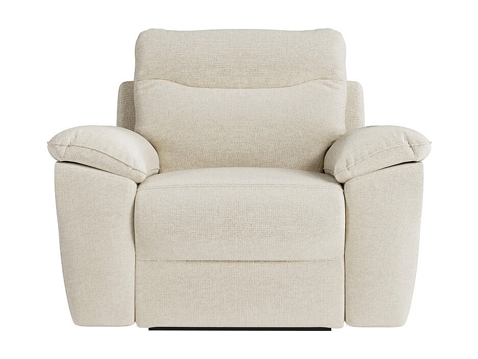Canapés de relaxation ROSS électriques 3 et 2 places et fauteuil en tissu antitache - Beige