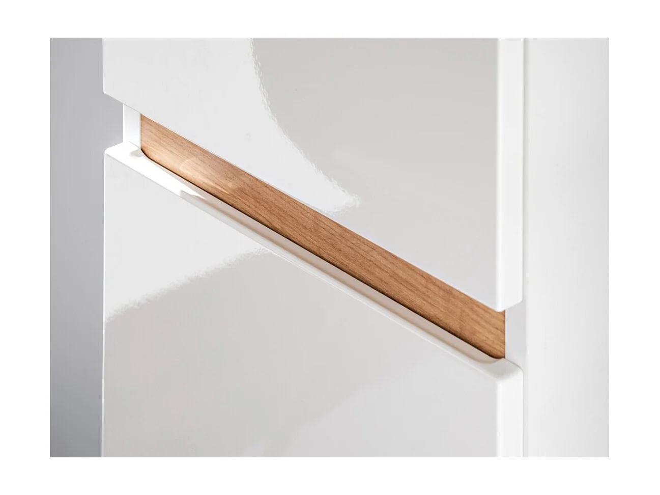 Colonne salle de bain ASKA 176 cm blanc brillant – Meuble suspendu avec rangements