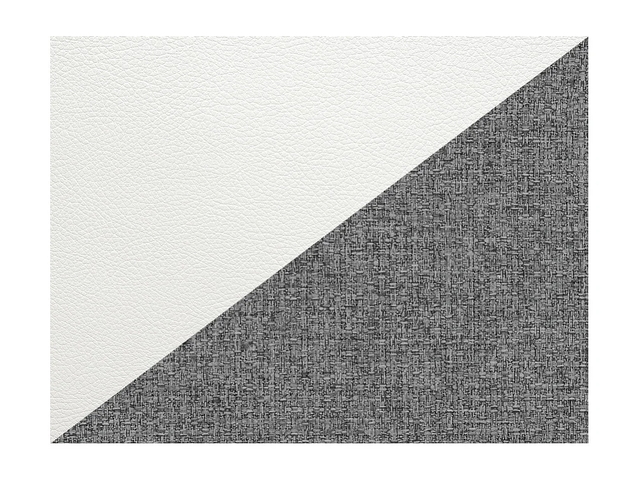 PACK - Canapé de relaxation ROSS manuel 2 et 3 places en tissu et simili - Blanc/Gris