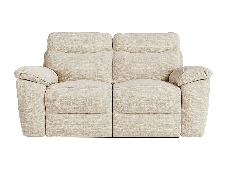 PACK - Canapé de relaxation ROSS manuel 2 et 3 places en tissu texturé 3D - Beige