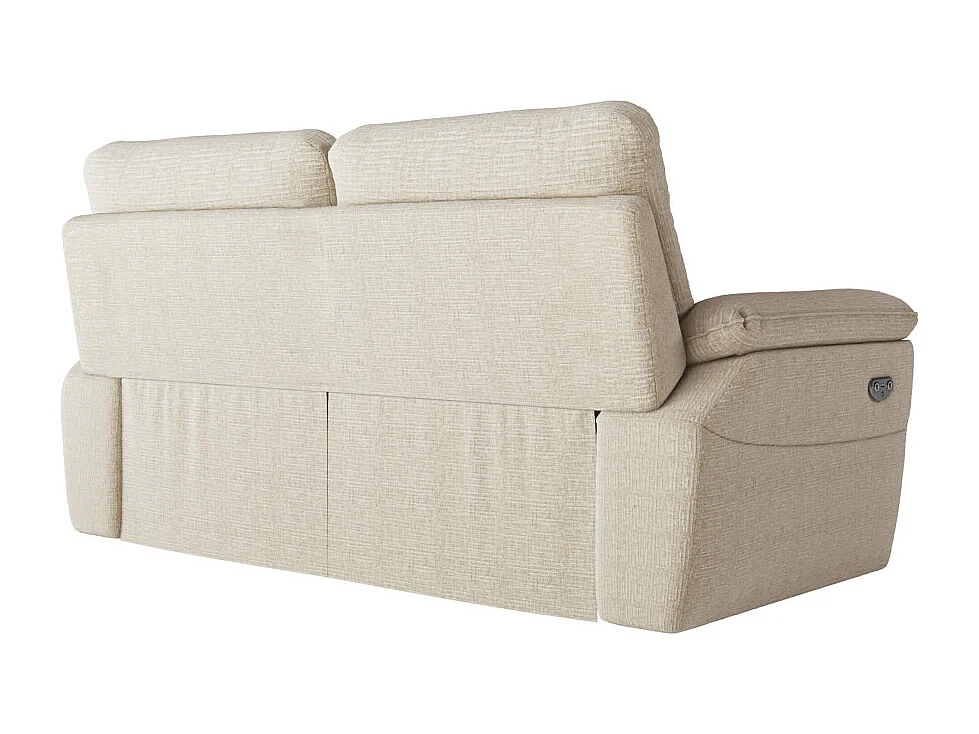 PACK - Canapé de relaxation ROSS électrique 2 et 3 places en tissu texturé 3D - Beige