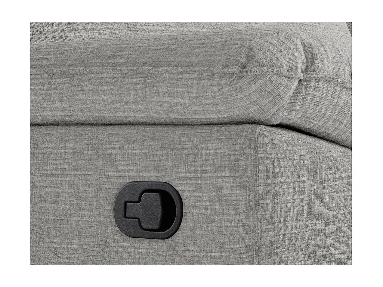 PACK - Canapé de relaxation ROSS manuel 2 et 3 places en tissu texturé 3D - Gris clair