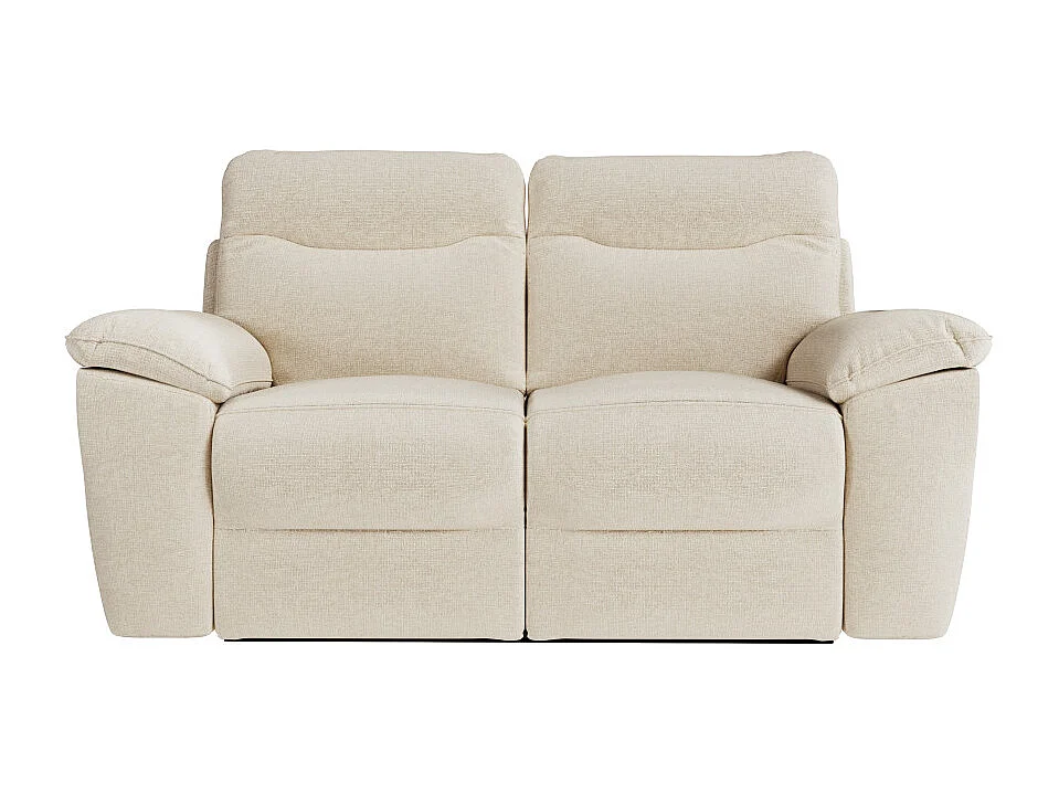 PACK - Canapé de relaxation ROSS manuel 2 et 3 places en tissu antitache - Beige